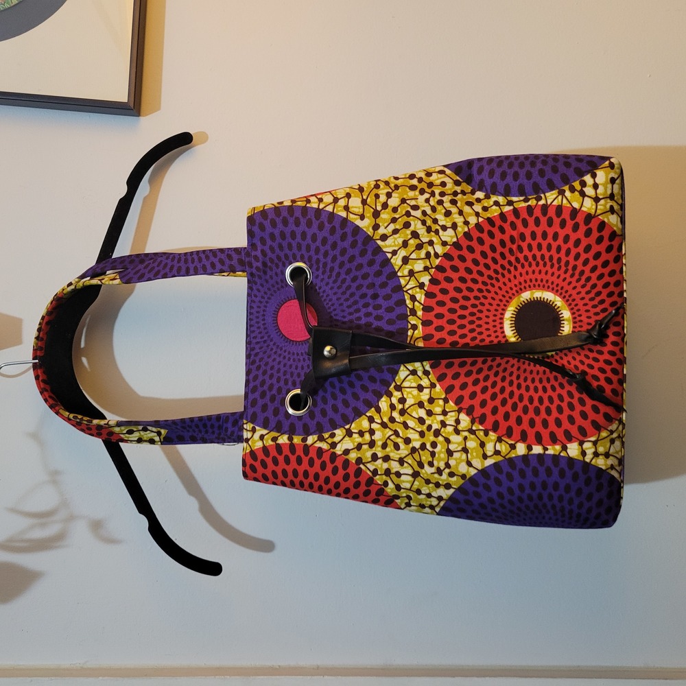 Ankara Circle Print Purse